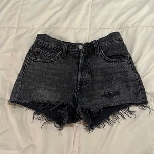 Levi’s Original 501 cutoffs size 24, washed black